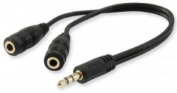 Equip Jack Elosztó Fekete 13cm 147941 (kifutott)
