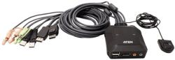 ATEN Mini KVM (USB, DP, Audio) 2: 1, USB +2x USB (CS22DP)