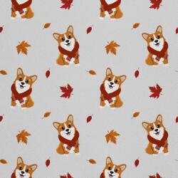 Heko Panels Textil anyag, Corgi kutya sálban, Poliészter 100%, 210g/pm, Méret: 100cm x 155cm (DX1095)