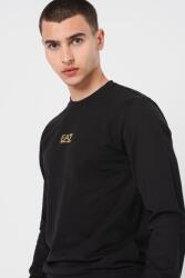 Giorgio Armani EA7, Kerek nyakú pulóver logós részlettel, Aranyszín, Fekete, L (8NPM30-PJVRZ-0208-L)