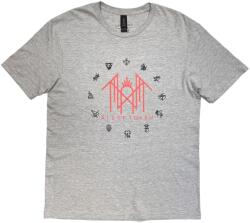 Sleep Token Flamingo Pink Logo (Back Print) Rövid ujjú póló Grey L (SLTKTS49MG03)
