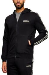 Giorgio Armani férfi cipzáras pulóver, train logo series man hoodie fz co pl tape, 7M002192-AF13512-UC001, M INTL, Fekete (7M002192-AF13512-UC001_M)