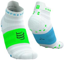 CompresSport Pro Racing v4.0 Ultralight Run Low SS 2026 kompressziós futózokni - Fehér/Zöld - T2 (324543)