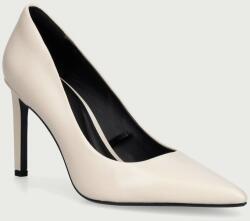 Calvin Klein pantofi cu toc stiletto din piele ESS STILE 90 POLISHED LTH PPY1-OBD016_01X