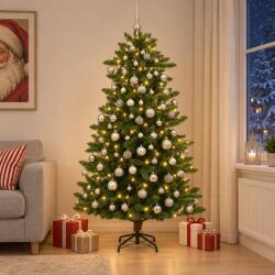 vidaXL Artificial Christmas Tree with Bauble 180 cm 300 LED-uri (3461392-3461392)