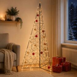  Pom de Crăciun din metal KUOPIO 210 cm Oțel Negru (42054003-42054003)