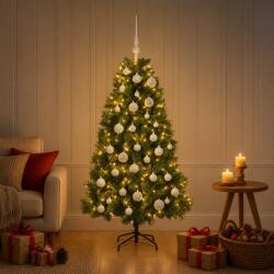 vidaXL Brad de Crăciun artificial cu glob 120 cm 150 LED-uri Alb cald (3461300-3461300)