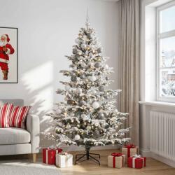 vidaXL Brad de Crăciun artificial cu glob 180 cm 300 LED-uri Alb cald (3467207-3467207)