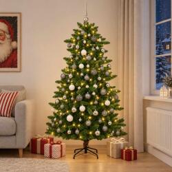 vidaXL Brad de Crăciun artificial cu globuri 240 cm 300 LED-uri (3461364-3461364)