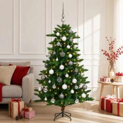  Brad de Crăciun artificial cu globuri 120 cm 150 LED-uri (3461360-3461360)