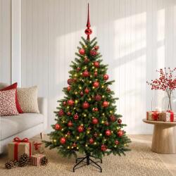 vidaXL Brad de Crăciun artificial cu glob 120 cm 150 LED-uri Alb cald (3465889-3465889)