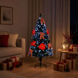 vidaXL Brad de Crăciun cu fibră optică 150 cm 24 LED-uri Multicolor (42049520-42049520)