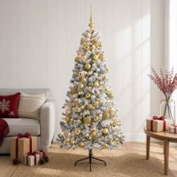  Brad de Crăciun artificial cu glob 150 cm 150 LED-uri Alb cald (3460906-3460906)