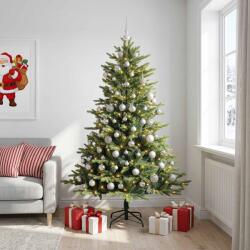 vidaXL Brad de Crăciun artificial cu glob 180 cm 300 LED-uri Alb cald (3466908-3466908)