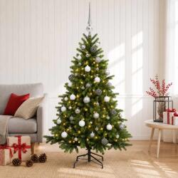  Brad de Crăciun artificial cu glob 120 cm 150 LED-uri Alb cald (3466177-3466177)