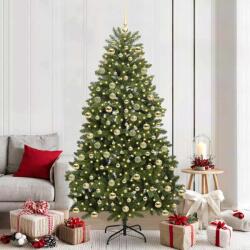 vidaXL Brad de Crăciun artificial 210 cm 300 LED-uri Alb cald Verde (3395698-3395698)