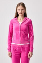 Juicy Couture cipzáras melegítőfelső kapucnival női velúr WASHED ROBYN - rózsaszín S