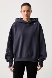 Nike kapucnis melegítőfelső női pamuttal Studio Fleece - sötétkék XS