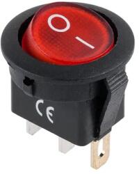 Lechpol Intrerupator rotund rosu iluminat 12V IRS-101 (PRK0018B)