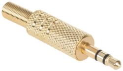 Lechpol Mufa jack 3.5 mm stereo tata, metal, placata cu aur (WTY0014)