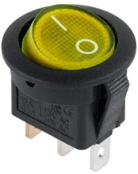 Lechpol Intrerupator on-off rotund galben cu iluminare, 230 V (PRK0002E)