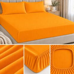 Pucioasa Husa pat din tricot cu elastic saltea 160x200, portocaliu
