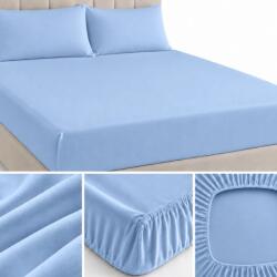 Pucioasa Husa pat din tricot cu elastic saltea 90x200, albastru pastel