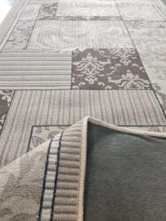 ZARRA Traversa ZARRA 00744, Model Patchwork Imprimat, Tesatura Plata, Latime 0.6m, Marime 60 x 900 cm, Gri, Bej, Maro, Festonata Surfilata Tivita, Antialergica, Polipropilena, Living, Dormitor, Hol Covor
