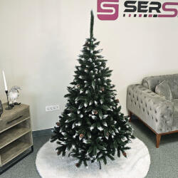 Sersimo Brad artificial de Craciun Danemark 180 cm, cu zapada si conuri (SRS1575)
