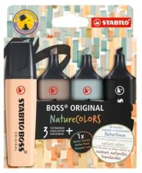 STABILO Textmarker Stabilo Boss Original NatureCOLORS, 4 culori, blister SW70425