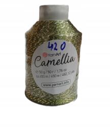 YarnArt Camellia fémes kordon 420 Zöld Világos YarnArt 50g