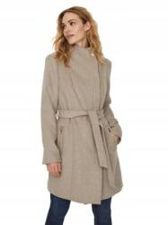 VERO MODA Bézs Klasszikus Hosszú Kabát Övvel XL J7A (10237744)