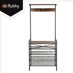 Ruhhy Stativ cu cuier și 4 rafturi pentru pantofi 183, 5cm 82877 (5900779961982) Pantofar
