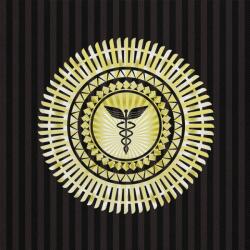 Heko Panels Textilanyag, Caduceus szimbólum, Poliészter 100%, 210g/pm, Méret: 100cm x 155cm, DX547 (DX547)