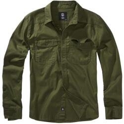 Brandit Férfi ing Brandit Flanell, laza szabású, két zsebbel, olíva színű, 100% pamut, 2XL INTL