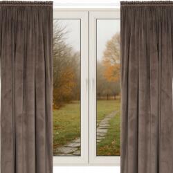Voppi Velúr Függöny Béka Szalagon 140x240 Bézs 2 Db Vastag Velúr (Voppi)