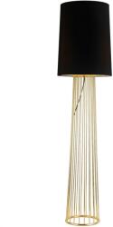 Step into Design Lampadar Filo MF1236, E27, auriu lucios, negru, abajur din material textil (STPMF1236)