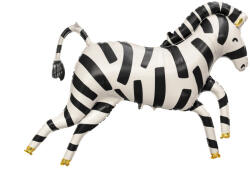  PartyDeco Fólia Lufi, Zebra, Többszínű, 100x82 cm (FB121)