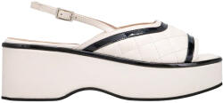 KALOGIROU Platforme Ιkema Lea Pat 9071 off white + black
