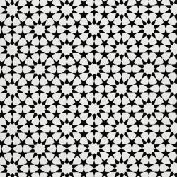 Heko Panels Textil anyag, Geometrikus fekete-fehér, Poliészter 100%, 210g/pm, Méret: 100cm x 155cm, DX832 (DX832)
