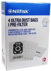 Nilfisk Aspirator Nilfisk 107407940-4 cu 4 saci si 1 prefiltru, Alb (91043311)
