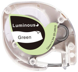 AIMO Etichete AIMO compatibile DYMO LetraTag, 12 mm, fotoluminiscente, lumineaza in intuneric, Q5-LMG31 (Q5-LMG31)