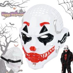  Bohóc maszk Bohóc ijesztő Halloween ijesztő, mechanikus, univerzális (Plastikowa maska klauna lekka)