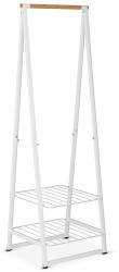 Brabantia Linn Clothes Rack Small ruhatartó állvány, 606x1900x570mm kis méret, 2db állítható magasságú rácsos polc, bambusz rúd, acél váz, fehér - 118227 (BR118227)