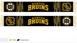 BDA NHL HD Knitted Jaquard scarf - Boston Bruins Sál