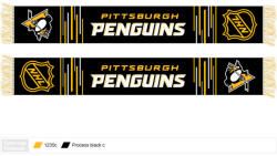 BDA NHL HD Knitted Jaquard Scarf Pittsburgh Penguins Sál