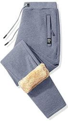 MAGCOMSEN 36 férfi fleece szabadidőnadrág szürke/kék (B09PH1FFML)