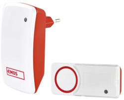 EMOS P5750 vezeték nélküli csengő elem nélküli gombbal, 95 dB, 150 m