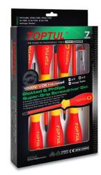 TOPTUL Set surubelnite electricieni VDE 1000v 7 piese MAC1008GFE-0701 Surubelnita