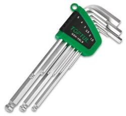TOPTUL Set imbus L cu bila lungi 9 piese MAC1008GSN-09LB Surubelnita